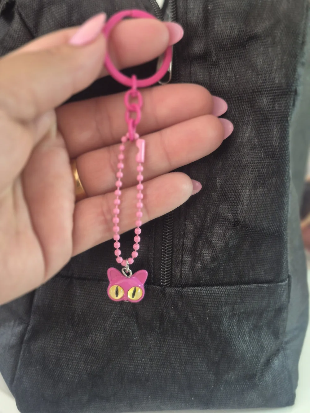 New Style Pink Cat Keychain ☆ Y2k Psychedelic illusive Novelty Accessory